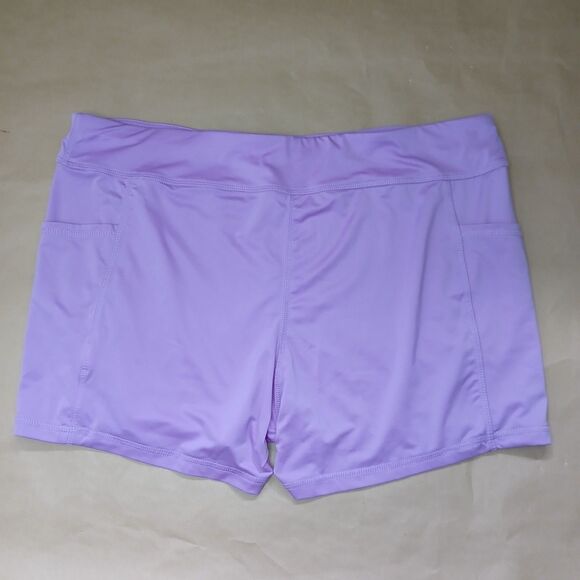 JoFit Women Athletic Shorts Size XL Purple Side Pockets Activewear Athleisure - Picture 2 of 6